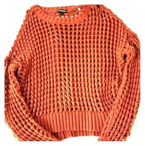 Express sweater top. Red. Knit
